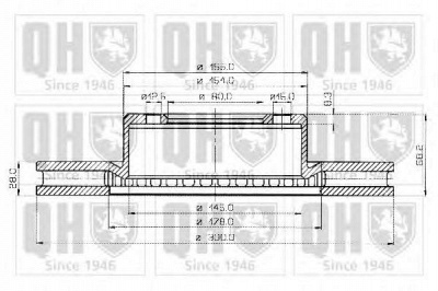 QUINTON HAZELL bdc3507 -  Тормозной диск